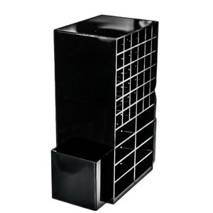 Présentoir élégant noir pour vernis à ongles, en acrylique, présentoir pour brosses - Product Image 1