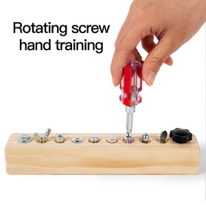 Juguete Educativo de Madera JET OEM MONTESSORI, Caja de Juguetes con Tornillos y Llave para Educación Montessori, Juguetes de Madera para Niños - Product Image 2