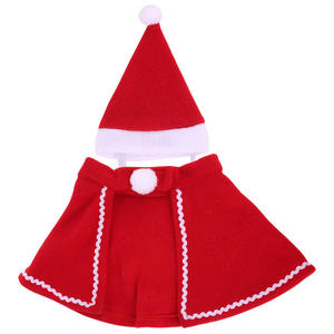 Conjunto <span class=keywords><strong>de</strong></span> Disfraces Navideños para Mascotas, Capa Acogedora para Perro y Gorro <span class=keywords><strong>de</strong></span> Papá Noel para Fiestas Navideñas y Lindas <span class=keywords><strong>Fotos</strong></span> <span class=keywords><strong>de</strong></span> Invierno - Product Image 6