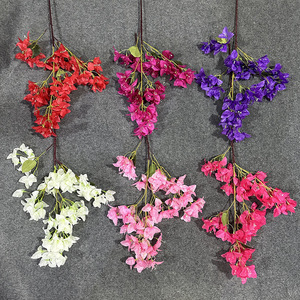 Fleur artificielle en soie Bougainvillea, couleurs mélangées, décoration de mariage, fabrication artisanale par moulage par injection - Product Image 2