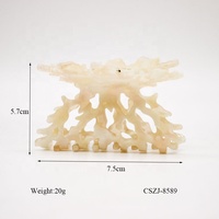 Pince à cheveux en acétate beige irisé en forme de corail de 7,5 cm, pince à cheveux personnalisée avec logo artisanal pour femmes, accessoires capillaires tropicaux
