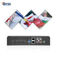 Contrôleur de mur vidéo Bitvisus BIT-VJ-103 1x3 24W RS232 pour écran créatif, rotation à 360°, 1 entrée/3 sorties, 64 Go interne