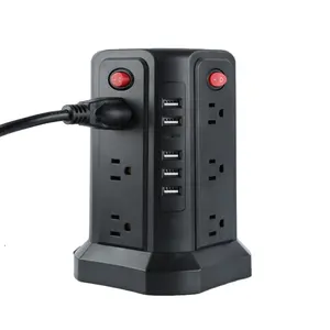 hot selling smart USB socket Wireless charging high power row plug anti-overload home office