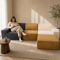 Komprimierte Couch 2-Sitzer Nordisch-Italienischer Tech-Stoff Rollverpackt Rahmenlos Vollschwamm Versandkostensparend