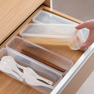 Barato conservación de alimentos cocina plástico rectangular fruta huevo fideos refrigerador pasta contenedor caja de almacenamiento - Product Image 2