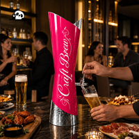 Distributeur de bière en colonne, tour à boissons décorative commerciale avec robinet pour bar, restaurant, fête, restauration
