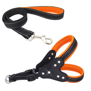 Shiny Diamond Dogs Pull Reflective Arnés <span class=keywords><strong>para</strong></span> perros Set de correa <span class=keywords><strong>Chaleco</strong></span> <span class=keywords><strong>para</strong></span> mascotas Lead - Product Image 4