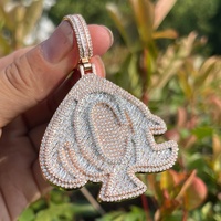 Collier pendentif lettre ACE Hip-Hop pour homme, chaîne en corde avec micro-pavé de zircon incrusté, bijoux tendance