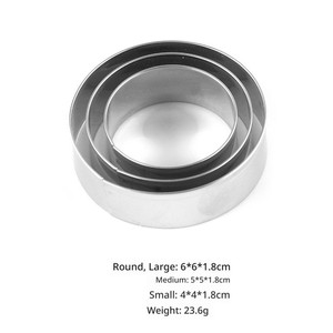 Ensemble de moules à biscuits <span class=keywords><strong>en</strong></span> acier inoxydable de qualité supérieure, trois pièces, offrant des résultats professionnels à un <span class=keywords><strong>prix</strong></span> abordable - Product Image 6