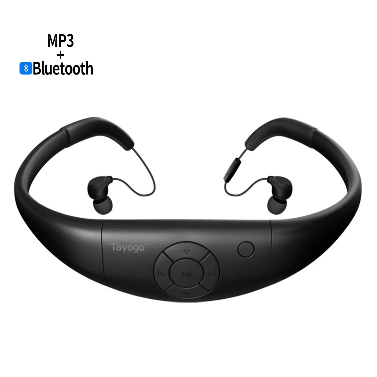 Waterproof MP3 Player for Swimming Wireless Tayogo IPX8 8GB Underwater Headphones with Shuffle Feature, for Water Sports