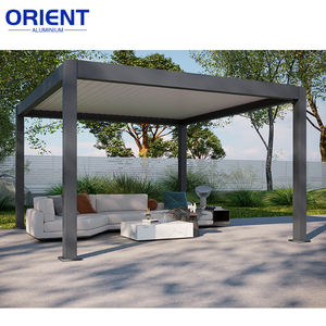 Gazebo, <span class=keywords><strong>pergola</strong></span>, dan kanopi luar ruangan berbahan aluminium elektrik bioklimatik ukuran 3x4, 4x4, 3x6, 3x5, 4x6, 4x5, dan 3x3. - Product Image 6