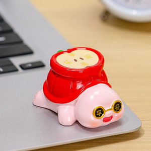 Figurita de tortuga pequeña, 4 piezas, decoración de escritorio apilable de resina, suministros de oficina, regalo de cumpleaños - Product Image 2