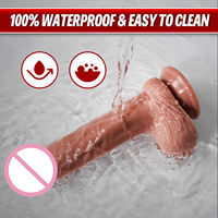 Freihändiger G-Punkt-Stimulator Realistischer Dildo mit Weichem und Starkem Saugnapf Großes Design für Erwachsene