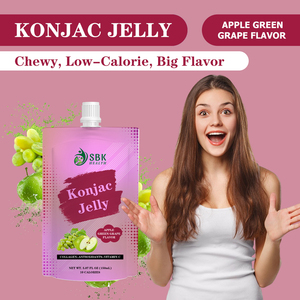 Factory Direct Konjac <b>Jelly</b> with Saturated Fat low calorie Wholesale <b>Jelly</b> in Bulk Packaging Apple Green Grape Flavor Naturally - Product Image 4
