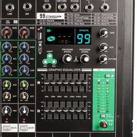 Hochwertige Audio-Mischkonsole 8-Kanal-Soundinterface 99 DSP Band-EQ-Funktionen Aufnahme BT MP3 und USB-Funktionen