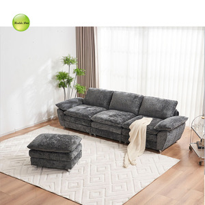 Modern Living Room L-Shaped Sectional <strong>Sofa</strong> <strong>Set</strong> with Ottoman Modular Velvet Design Hotel Use <strong>Long</strong> <strong>Couch</strong> - Product Image 3