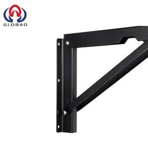 رف قابل للطي, رف أسود قابل للطي ، زاوية حامل قابل للتعديل ، دعامة للأثاث - Product Image 5