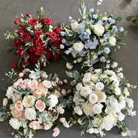 Boule de fleurs artificielle personnalisée en soie pour centre de table de mariage, arrangement floral pour table de banquet, vente en gros