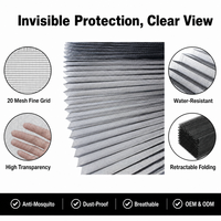Moustiquaire plissée rétractable invisible, lavable et résistante aux UV pour porte – Offre Spéciale