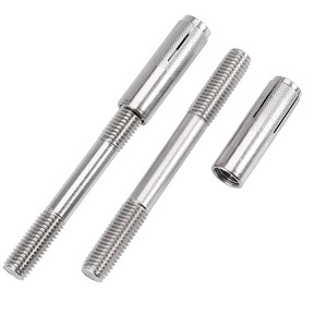 304 Roestvrijstalen Dubbele Eindbout Met Druppel In Anker Met Lip M6m8m10m12 Halve Draad - Product Image 2