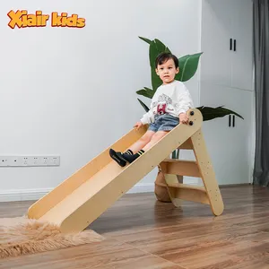 Xiair Montessori enfants diapositives en bois avec étape salle de jeux meubles toboggan intérieur convertir planche à dessin toboggan en bois pour enfants jouets