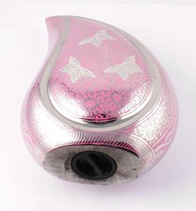 Silver Pink Metal Cremation Urn Adult Ashes Tear Drop Design <b>Memorial</b> <b>Keepsake</b> Container Funeral Supplies Urn - Product Image 4