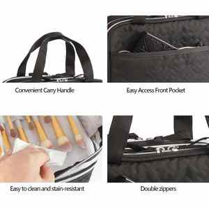 Bolsa de Cosméticos de Poliéster Personalizable con Logotipo, Moderna, de Gran Capacidad, con Cierre de Cremallera, Asa Suave, Fácil de Limpiar, Portátil para Viajes - Product Image 6