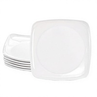 Assiettes Modernes en Mélamine – Vaisselle Écologique Carrée de 6,5 Pouces – Assiettes de Présentation et Assiettes de Fête pour Restaurants et Cuisines Domestiques