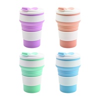 Tasses de voyage portables pliables en silicone avec paille, gobelets jetables anti-chute pour bébés et enfants, bouteilles d'eau modernes pour l'apprentissage de la boisson
