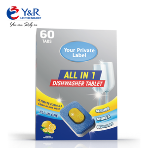 Tablettes de détergent à vaisselle solides écologiques jetables de 20 g pour un usage domestique - Product Image 1