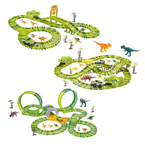 Circuit de course de dinosaures électrique le plus vendu sur <span class=keywords><strong>Amazon</strong></span>, jouet de <span class=keywords><strong>train</strong></span> électrique pour enfants, ensembles de jeu éducatifs en plastique ABS 100-240V - Product Image 1