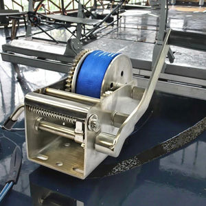 Kerekan Manual tiga kecepatan, Derek tangan kecil portabel baja tahan karat 316L untuk mengangkat kapal Trailer - Product Image 4