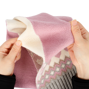 <span class=keywords><strong>Bonnet</strong></span> personnalisé pour <span class=keywords><strong>fille</strong></span>, doux, épais, chaud, tricoté pour l'hiver, avec pompon et écharpe assortie - Product Image 2