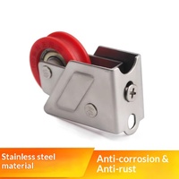 Rouleau de porte coulissante en acier inoxydable type 828 avec roulement en nylon pour rail inférieur de fenêtre en aluminium et quincaillerie de porte coulissante