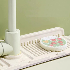 Tappetino Assorbente Riutilizzabile in Silicone <span class=keywords><strong>per</strong></span> Cucina e Bagno, Protezione Antigoccia e Paraspruzzi <span class=keywords><strong>per</strong></span> Rubinetto del Lavello - Product Image 4