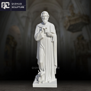Igreja Católica Suprimentos Vida Tamanho Mão Esculpida Pedra Natural Mármore Religiosos São José Escultura Figura Estátua Da Igreja Venda - Product Image 1