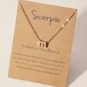Collana RINHOO con 12 Segni Zodiacali per Donne, Ciondolo con 12 Costellazioni, Gioiello di Compleanno con Confezione Regalo in Cartoncino - Product Image 5