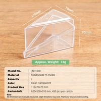 Boîte à gâteau triangulaire en PS de qualité alimentaire 110x70x70mm pour gâteaux à étages et mousses - Utilisation à emporter et vente au détail JNH-030