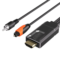 Câble convertisseur extracteur audio HDMI ARC Xput, HDMI ARC vers optique SPDIF + RCA coaxial, double sortie audio numérique plaqué or