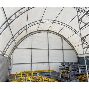 Tente de stockage en tissu à double structure robuste, tente industrielle avec couverture en PVC pour ateliers et logistique en extérieur - Product Image 4