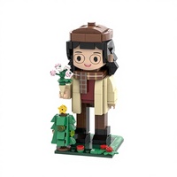 Élégant Ensemble Cadeau de Blocs de Construction Personnalisables en Plastique ABS, Jouet de Construction DIY, Modèle de Scène de Personnage de Créature de Train à Assembler
