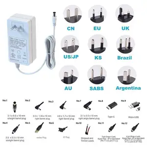 Adattatore di alimentazione 12w 5v 6v 12v 0.5a 1a 1.5a 2a con 110 Ac v-240v ingresso a Dc uscita Ul Cul Ce Rcm Ukca Bis omologato