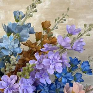 LJH-XD1-25 Fleurs Artificielles Bleues, Guirlande Florale Suspendue, Décoration de Plantes, Fleur en Soie, Décoration de Mariage, Décoration Intérieure, Accessoires Extérieurs - Product Image 2