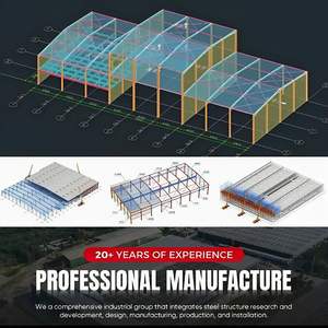 Bâtiment préfabriqué imperméable facilement assemblable / Atelier à structure métallique / Entrepôt préfabriqué / Structures en acier léger - Product Image 4