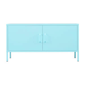 Meuble <span class=keywords><strong>TV</strong></span> scandinave blanc brillant en acier avec portes, multifonctionnel pour salon, divertissement à domicile, hôtel, atelier - Product Image 1