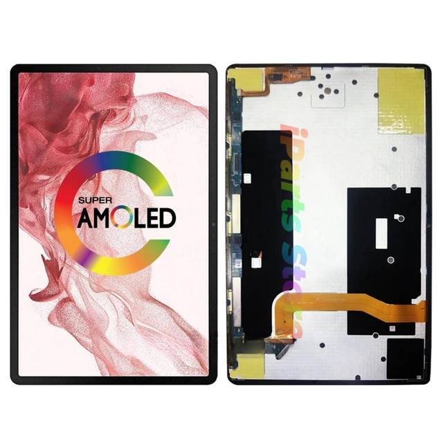 IParts Replacement New Display for Samsung Galaxy Tab S8+ S8 Plus SM-X800 SM-X806 Super AMOLED Touch Screen Assembly OEM Parts