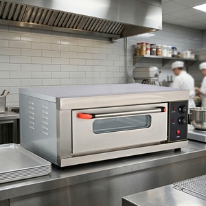 Equipo de Panadería Profesional, Horno Eléctrico de 1 Plataforma, Horno Industrial con Bandeja Extraíble, Horno Comercial para Pizza y Panadería - Product Image 1