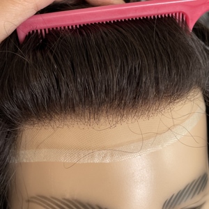 Men Full Lace Base Remy Human Hair <b>Toupee</b> Natural Wave - Product Image 1