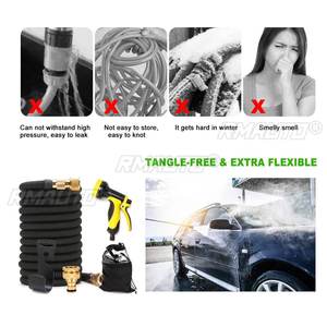 Tuyau de lavage haute pression pour voiture 50-100FT, cordon de nettoyage, pistolet de lavage, rallonge télescopique pour tuyau d'eau, pour jardin et voiture - Product Image 5