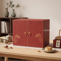 Boîte d'emballage en carton rigide de luxe recyclable avec logo personnalisé pour services à thé, boîte à tiroir de luxe à double couche